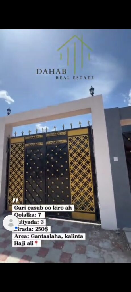 4 bedroom house brand new – Guri cusub oo kiro ah Hargeisa Somaliland